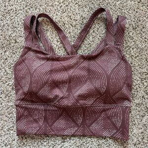 Senita Athletics Geometric Brown Sports Bra